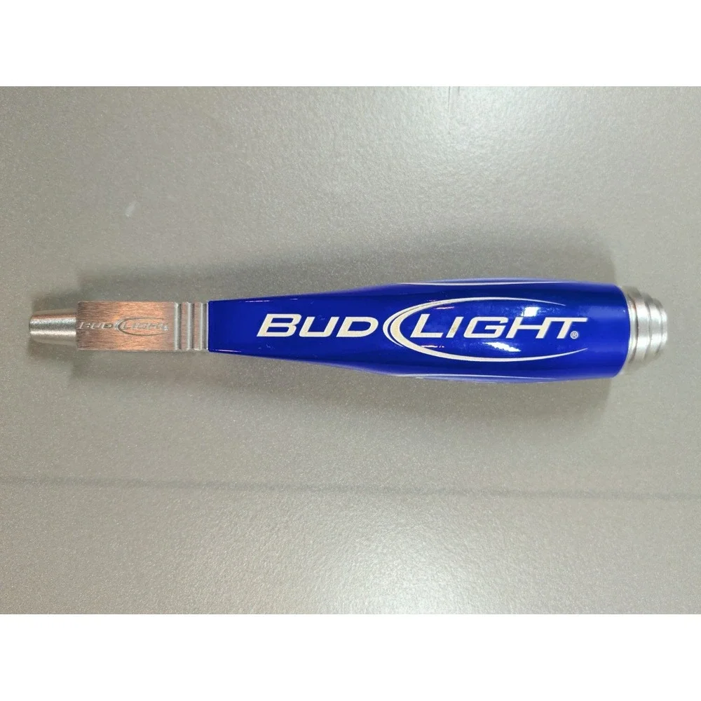 Bud Light Beer Tap Handle Blue Silver‎ Bar Kegerator Draft Faucet 7 Inch